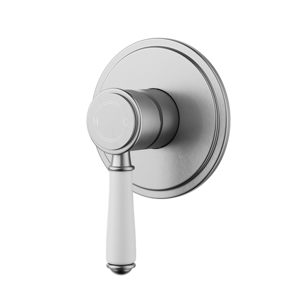 Wall Mixer  Trim Kit Ceramic Handle  Brushed Nickel