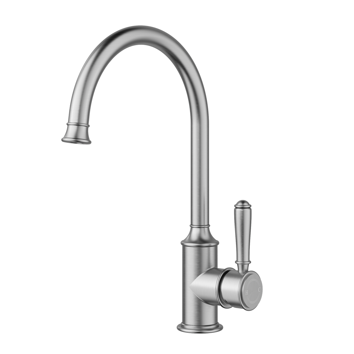 Gooseneck Sink Mixer Brushed Nickel