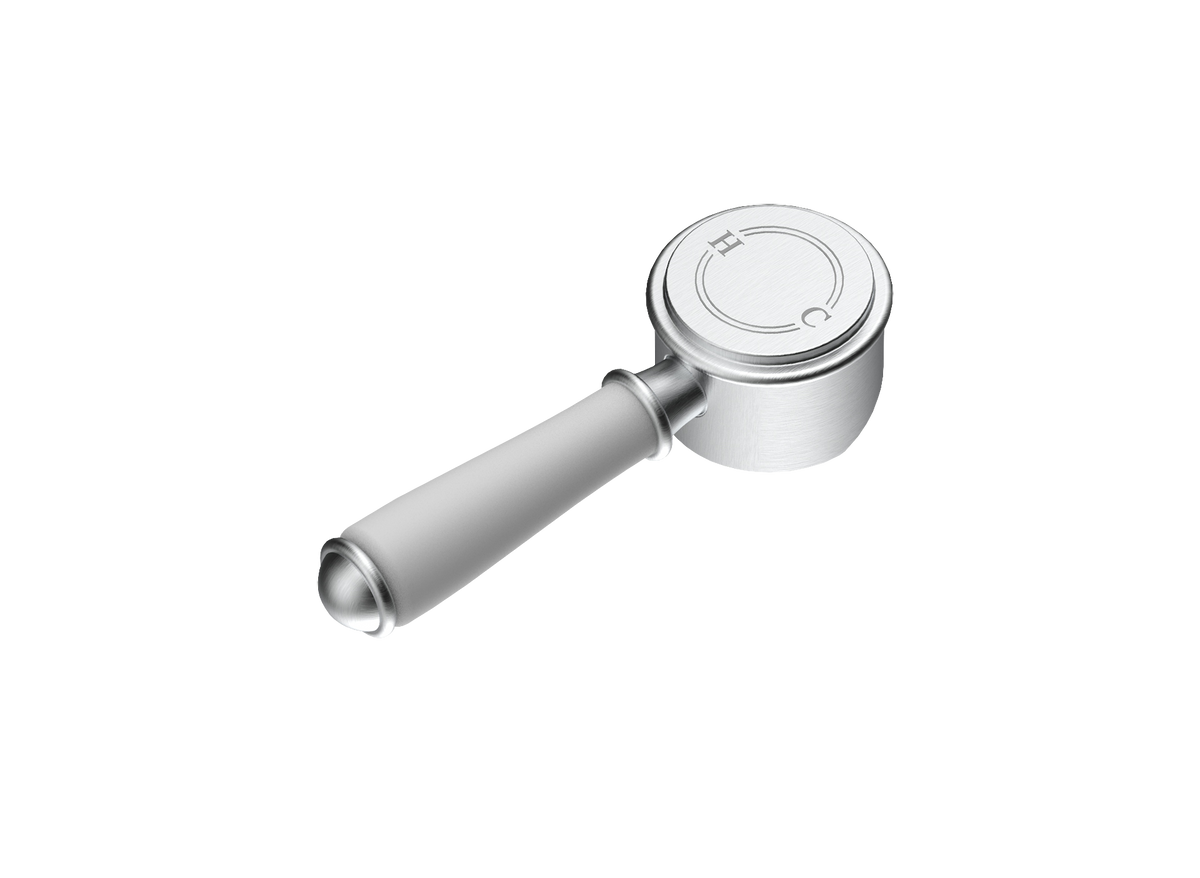 Ceramic Handle for Wall Mixer Brushed Nickel