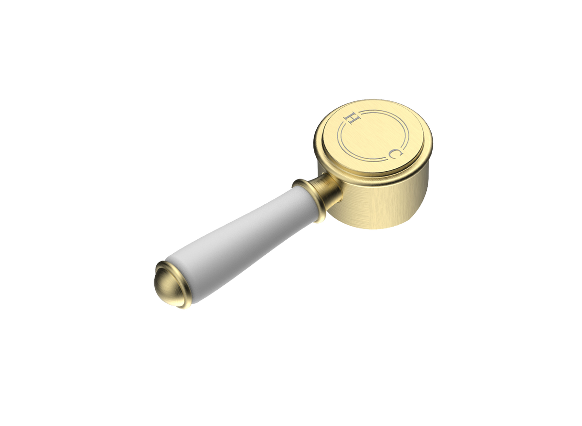 Ceramic Handle for Wall Mixer Brushed Gold