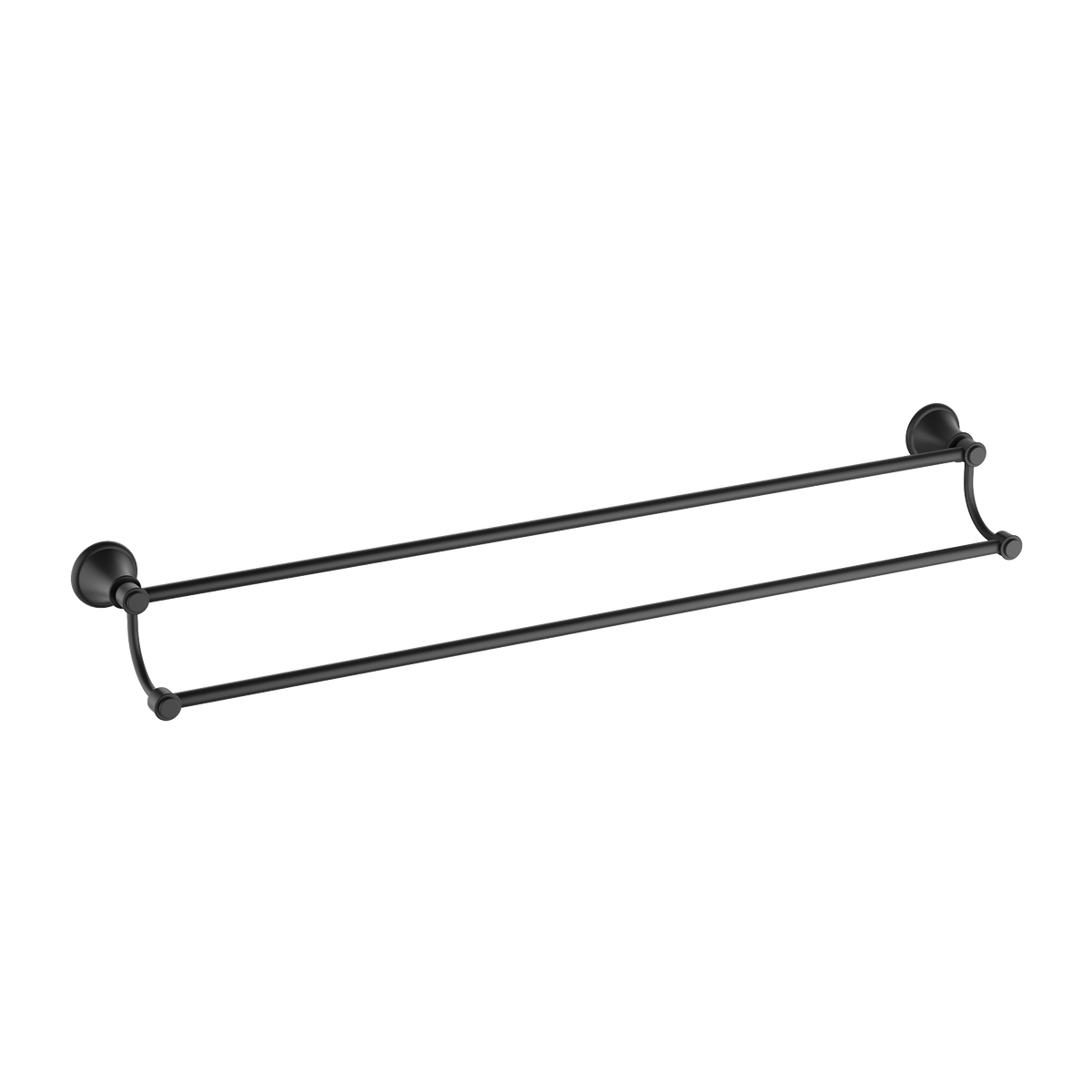 Double Towel Rail 800 Matt Black