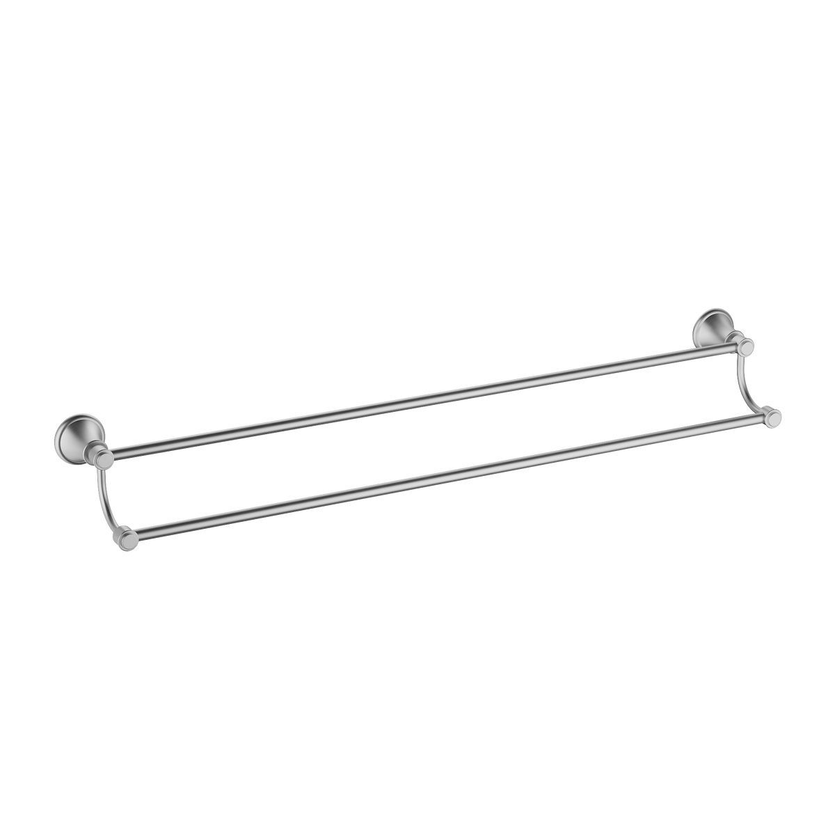 Double Towel Rail 800 Brushed Nickel