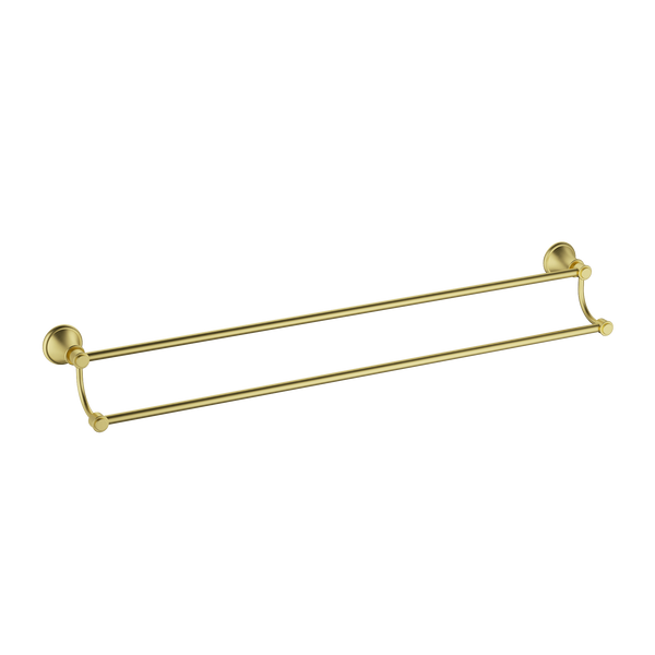 Double Towel Rail 800 Brushed Gold