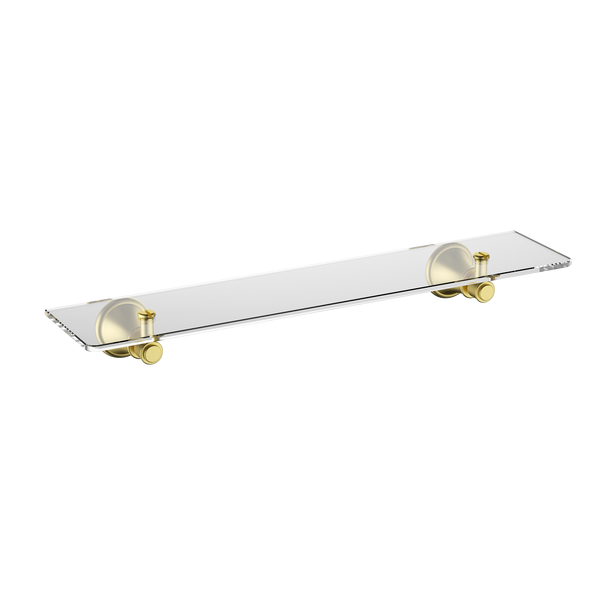 Glass Shelf 500 Brushed Gold