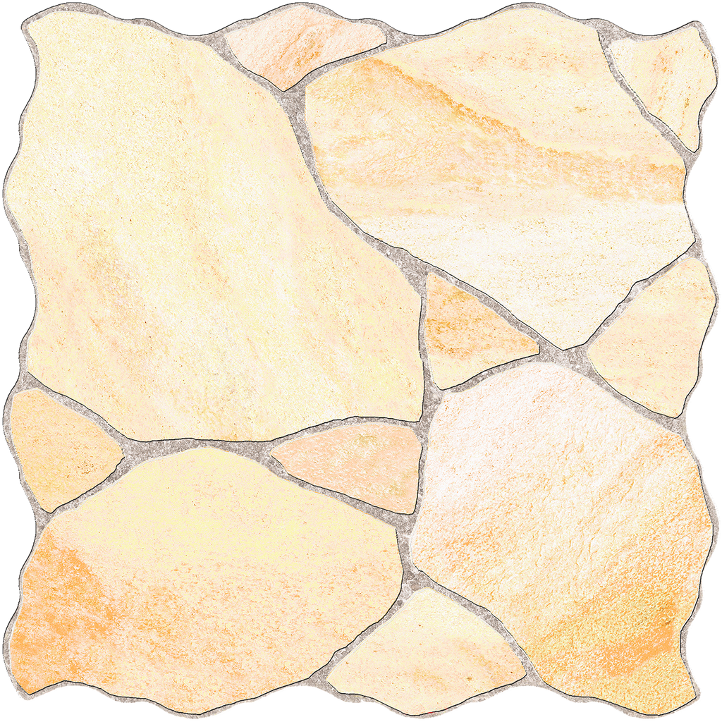 Step Sandstone CrazyPave Beige Embossed Textured Tile
