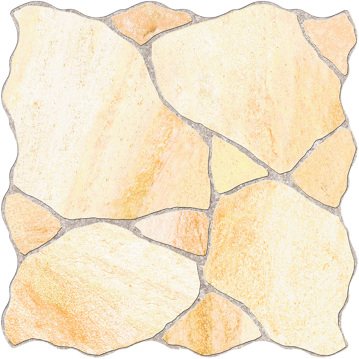 Sandstone CrazyPave Beige Embossed Textured Tile