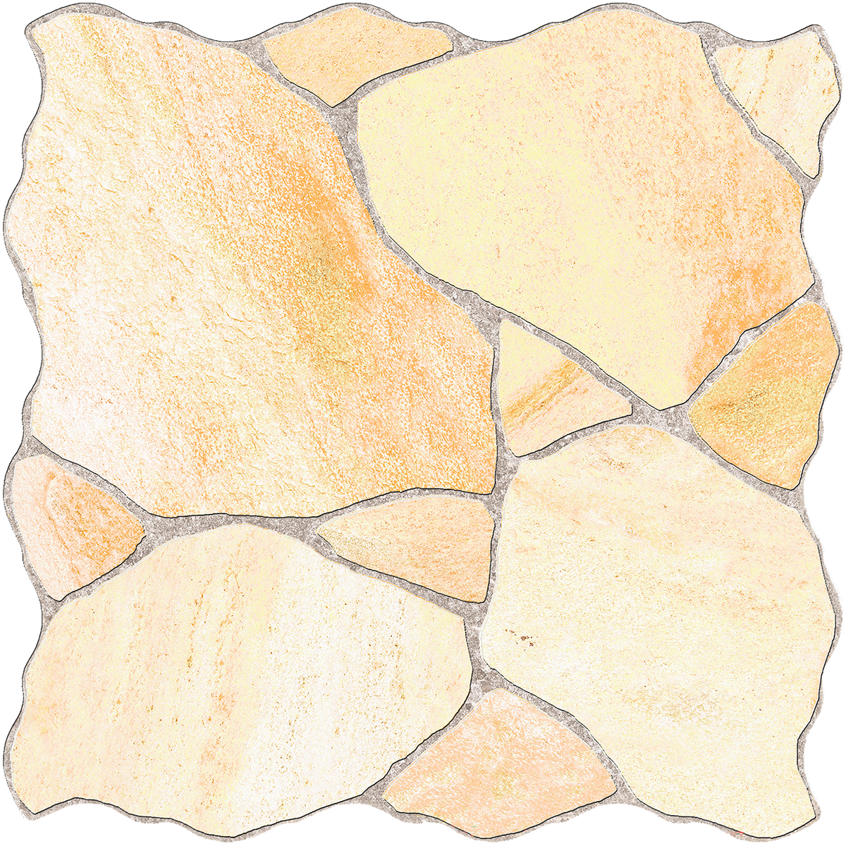 Sandstone CrazyPave Beige Embossed Textured Tile