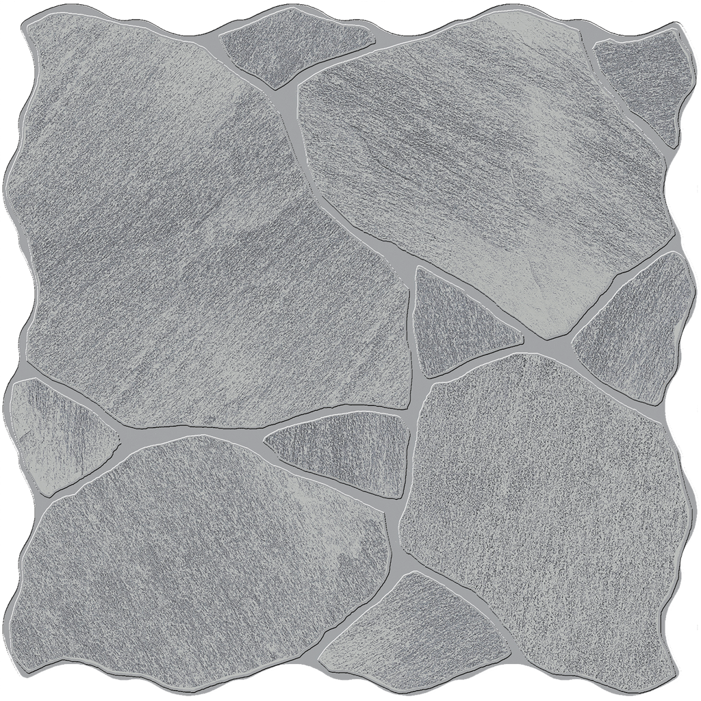 Step Stone CrazyPave Black Embossed Textured Tile