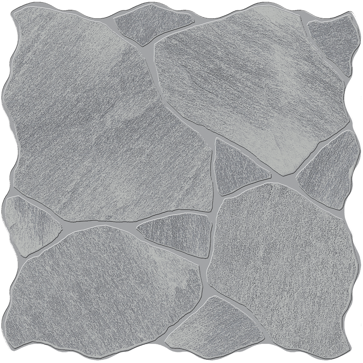 Step Stone CrazyPave Black Embossed Textured Tile