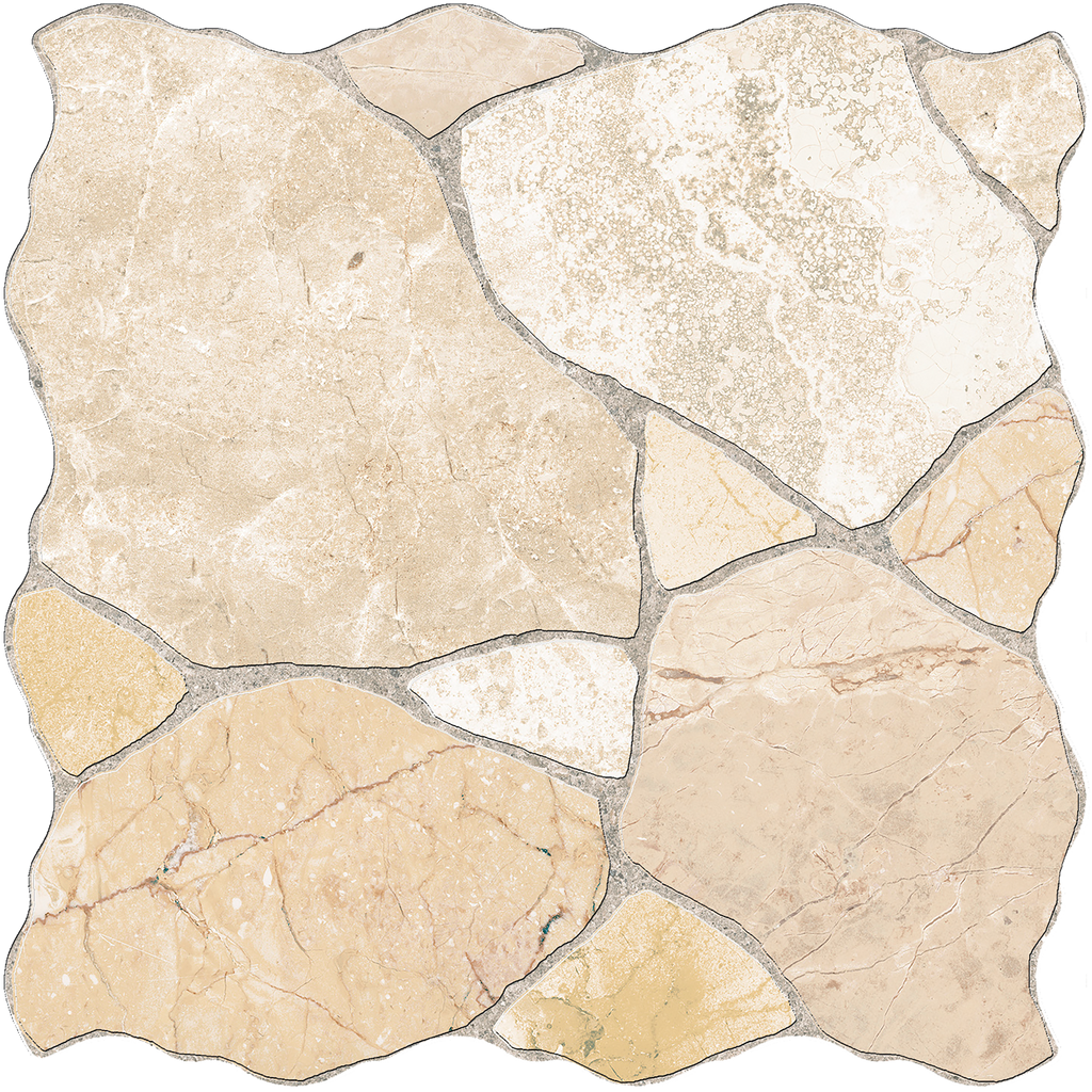 Step Stone CrazyPave Buff Embossed Textured Tile