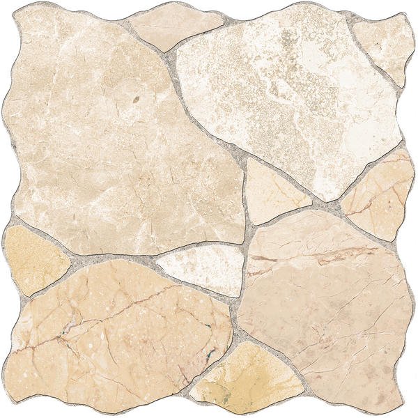 Step Stone CrazyPave Buff Embossed Textured Tile