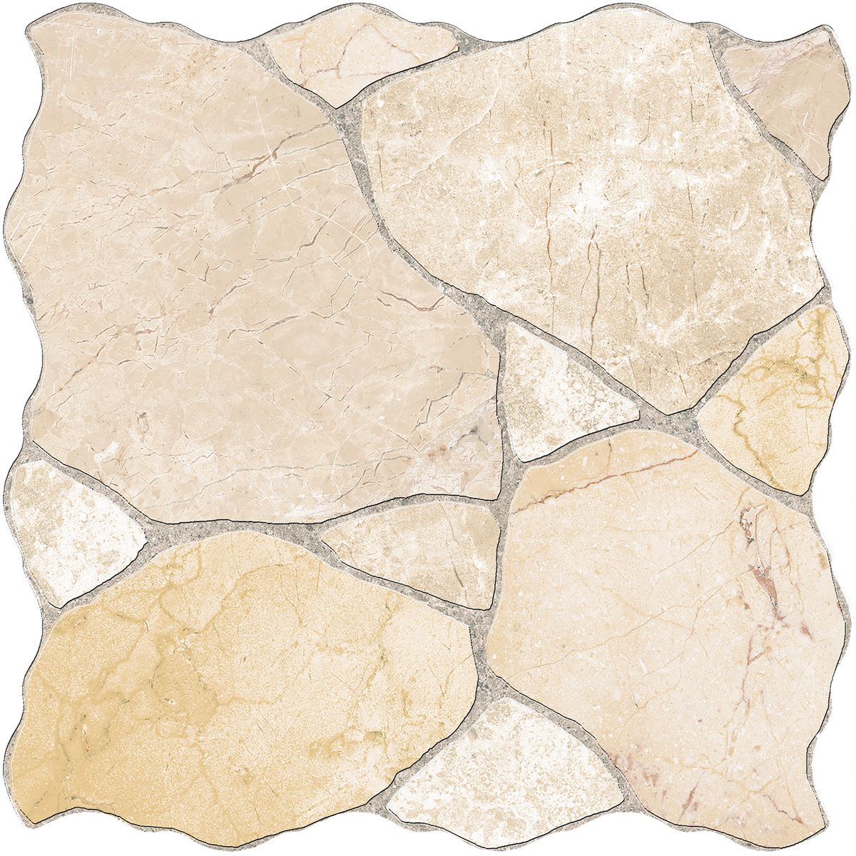 Stone CrazyPave Buff Embossed Textured Tile