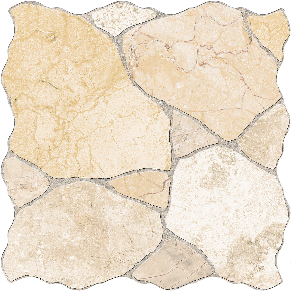 Stone CrazyPave Buff Embossed Textured Tile