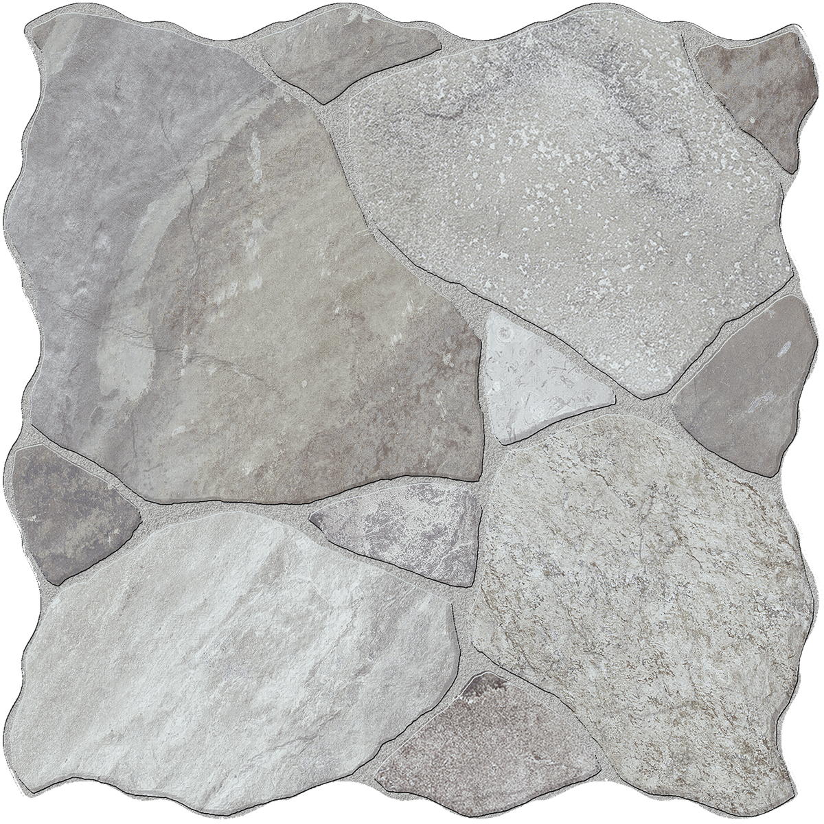 Step Stone CrazyPave Ashen Embossed Textured Tile
