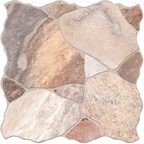 Step Stone CrazyPave Multicolour Embossed Textured Tile