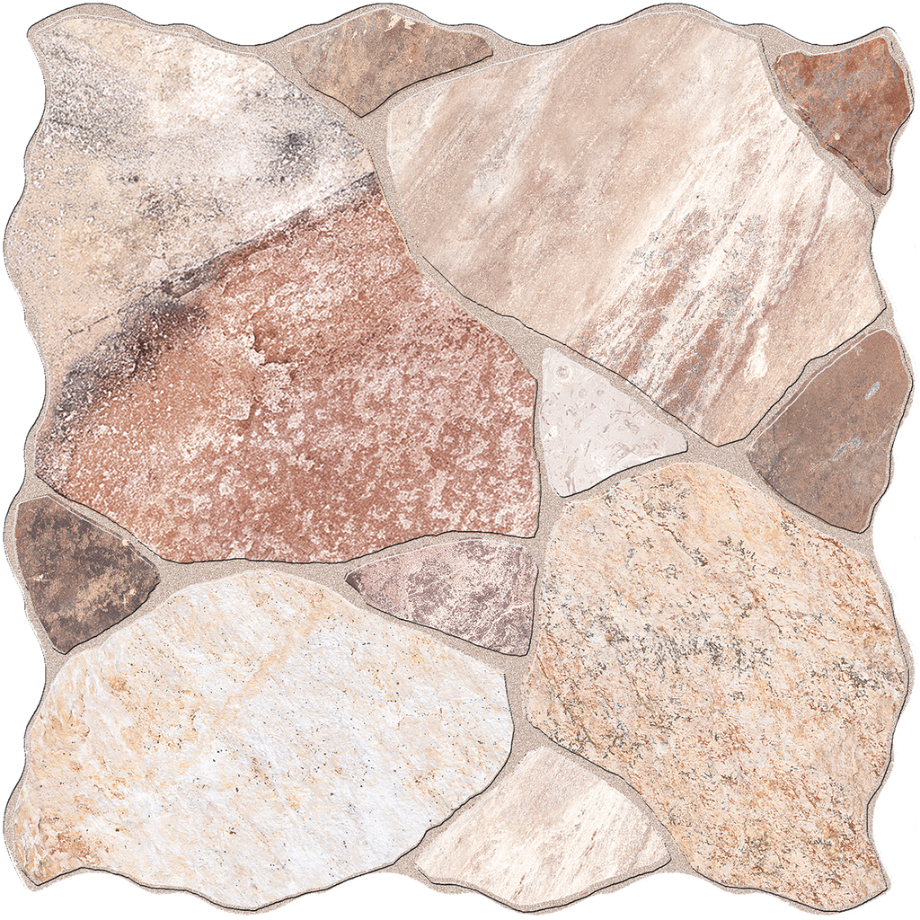 Stone CrazyPave Multicolour Embossed Textured Tile