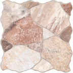 Stone CrazyPave Multicolour Embossed Textured Tile