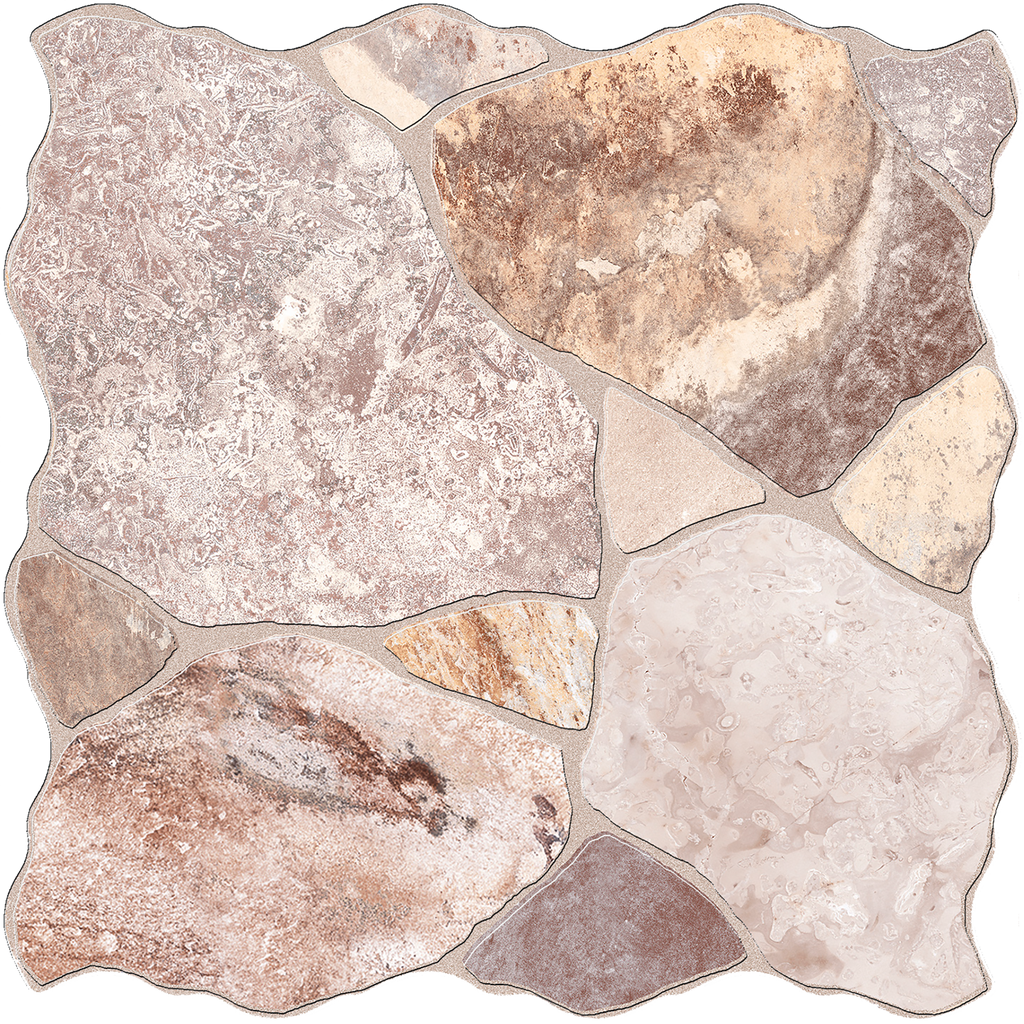 Stone CrazyPave Multicolour Embossed Textured Tile