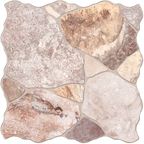 Stone CrazyPave Multicolour Embossed Textured Tile