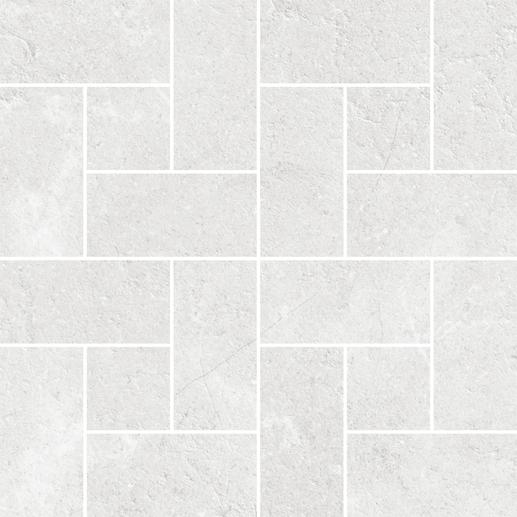 OmniStone Windmill White Silk Mosaic