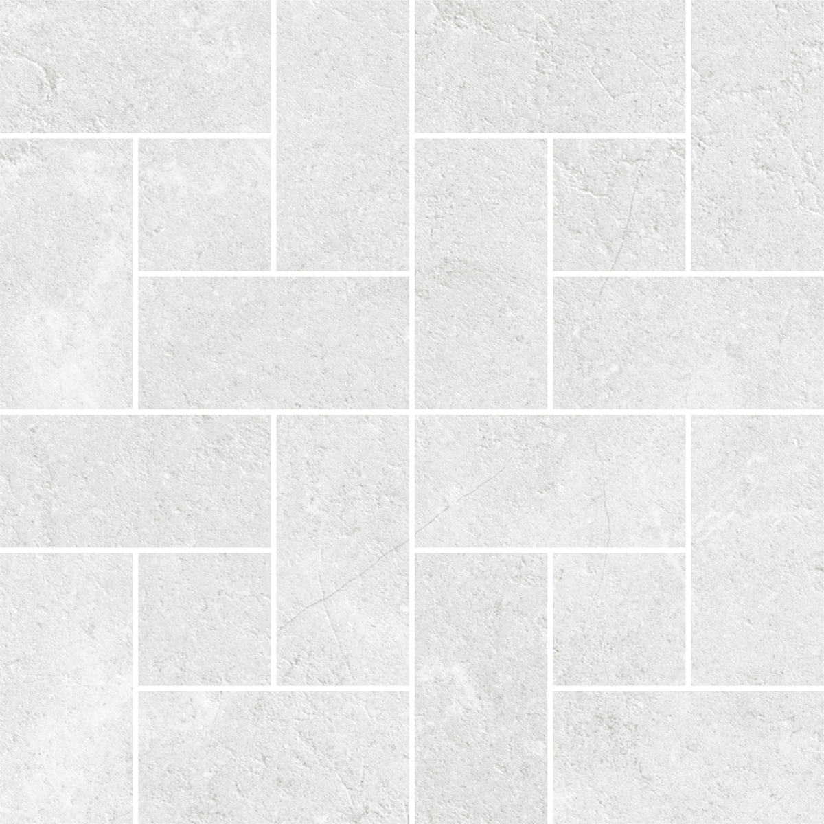 OmniStone Windmill White Silk Mosaic