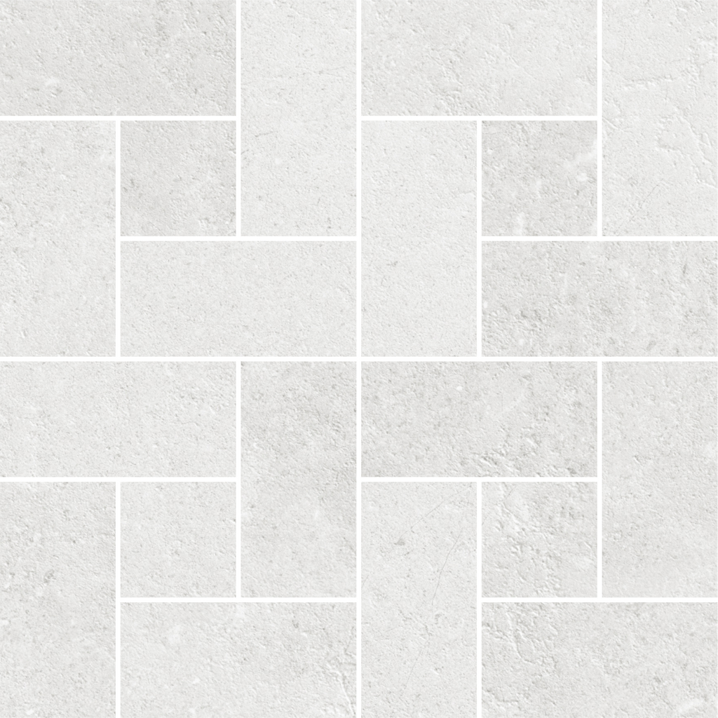 Windmill White Silk Mosaic