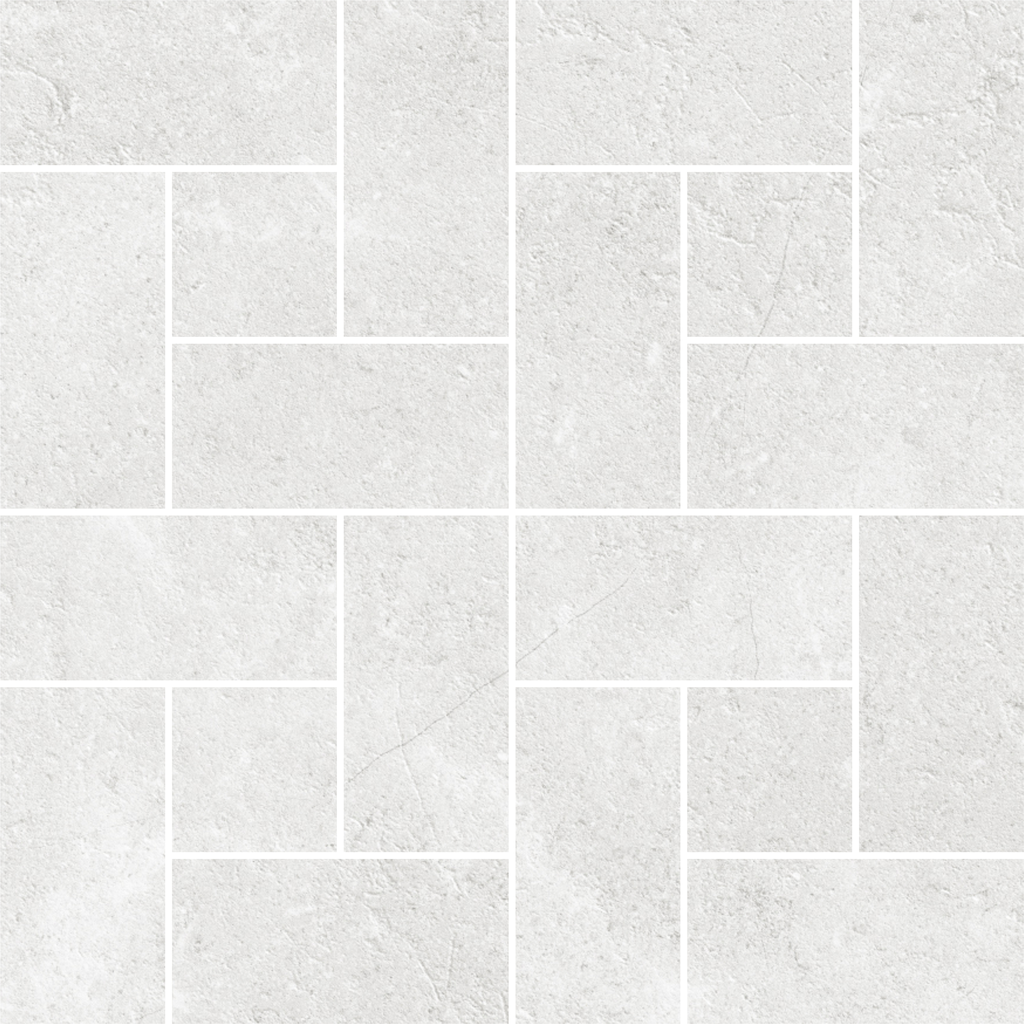 Windmill White Silk Mosaic