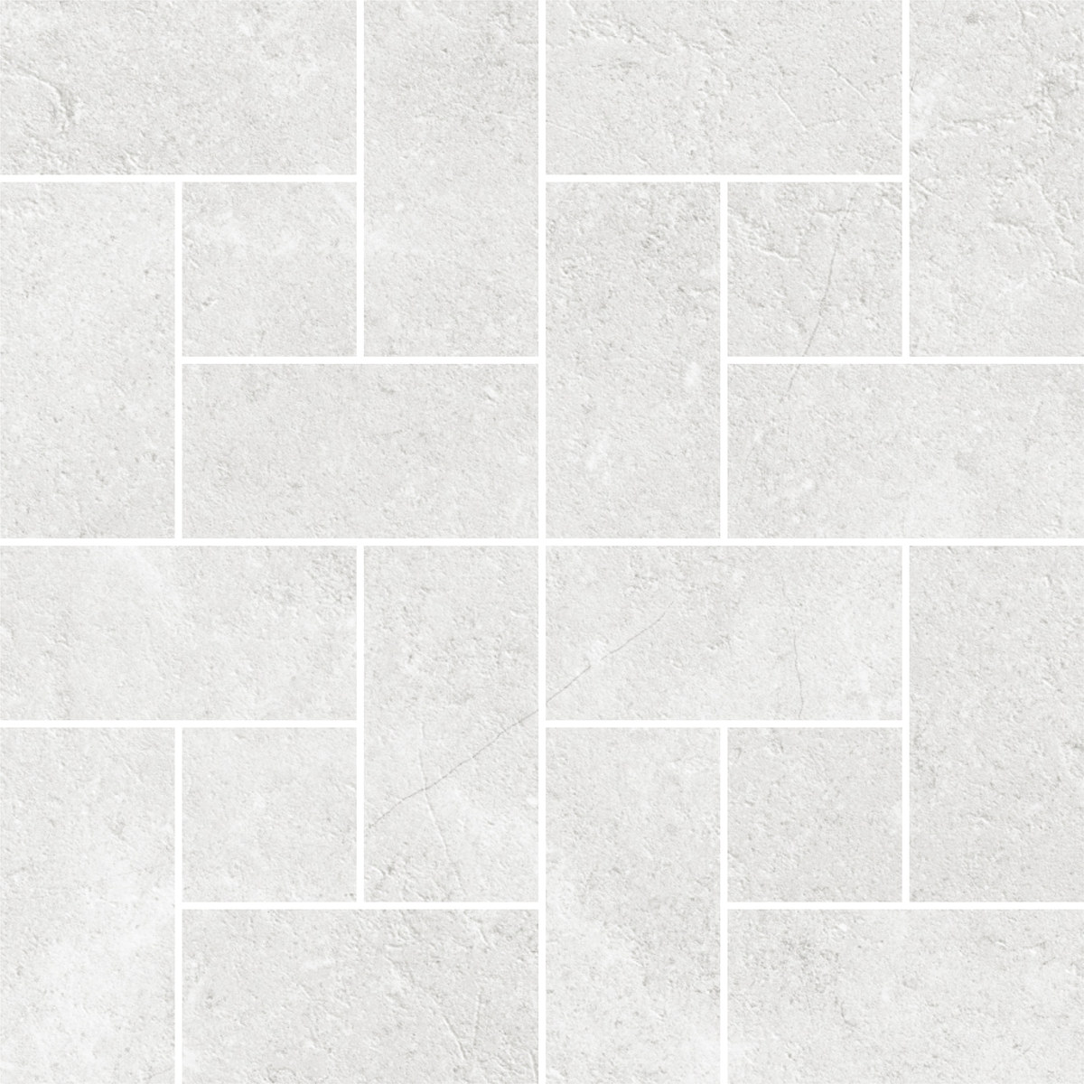 Windmill White Silk Mosaic