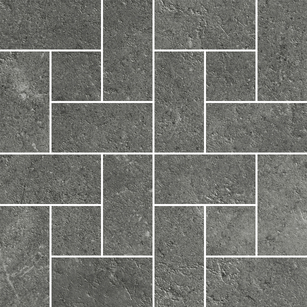 OmniStone Windmill Charcoal Silk Mosaic