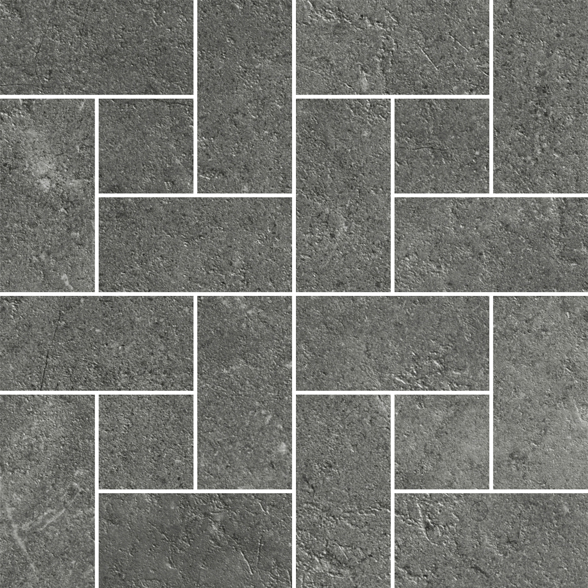 OmniStone Windmill Charcoal Silk Mosaic