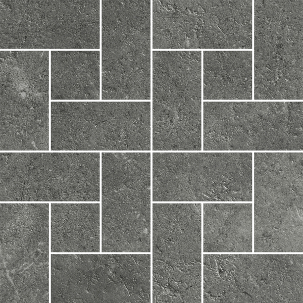 OmniStone Windmill Charcoal Silk Mosaic