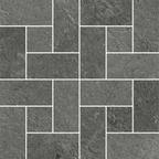 Windmill Charcoal Silk Mosaic