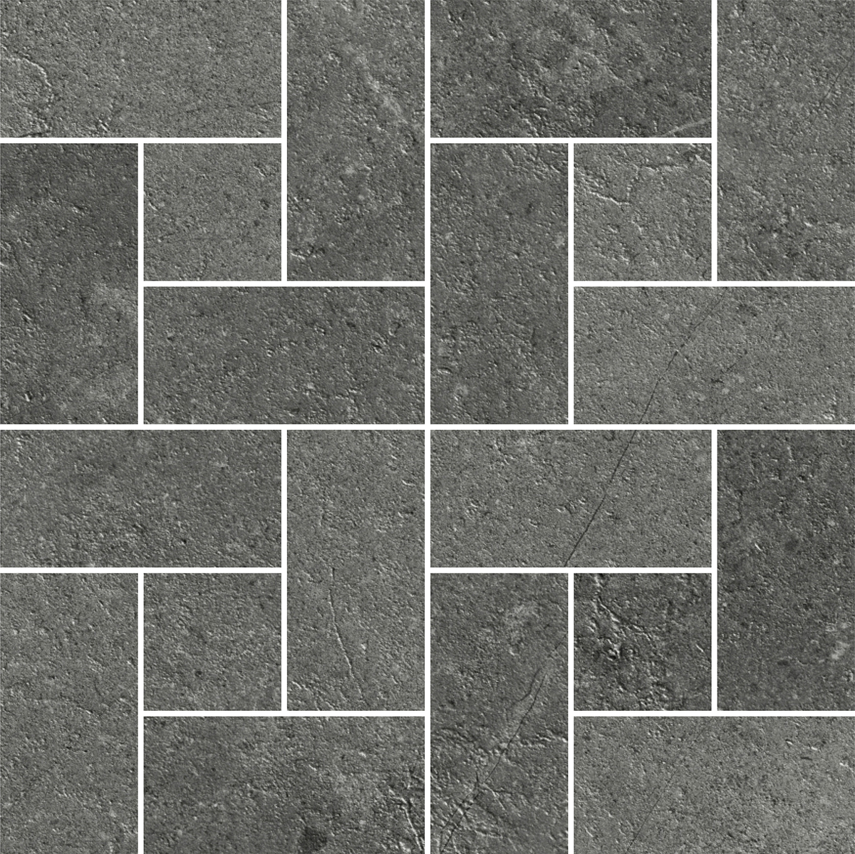 Windmill Charcoal Silk Mosaic