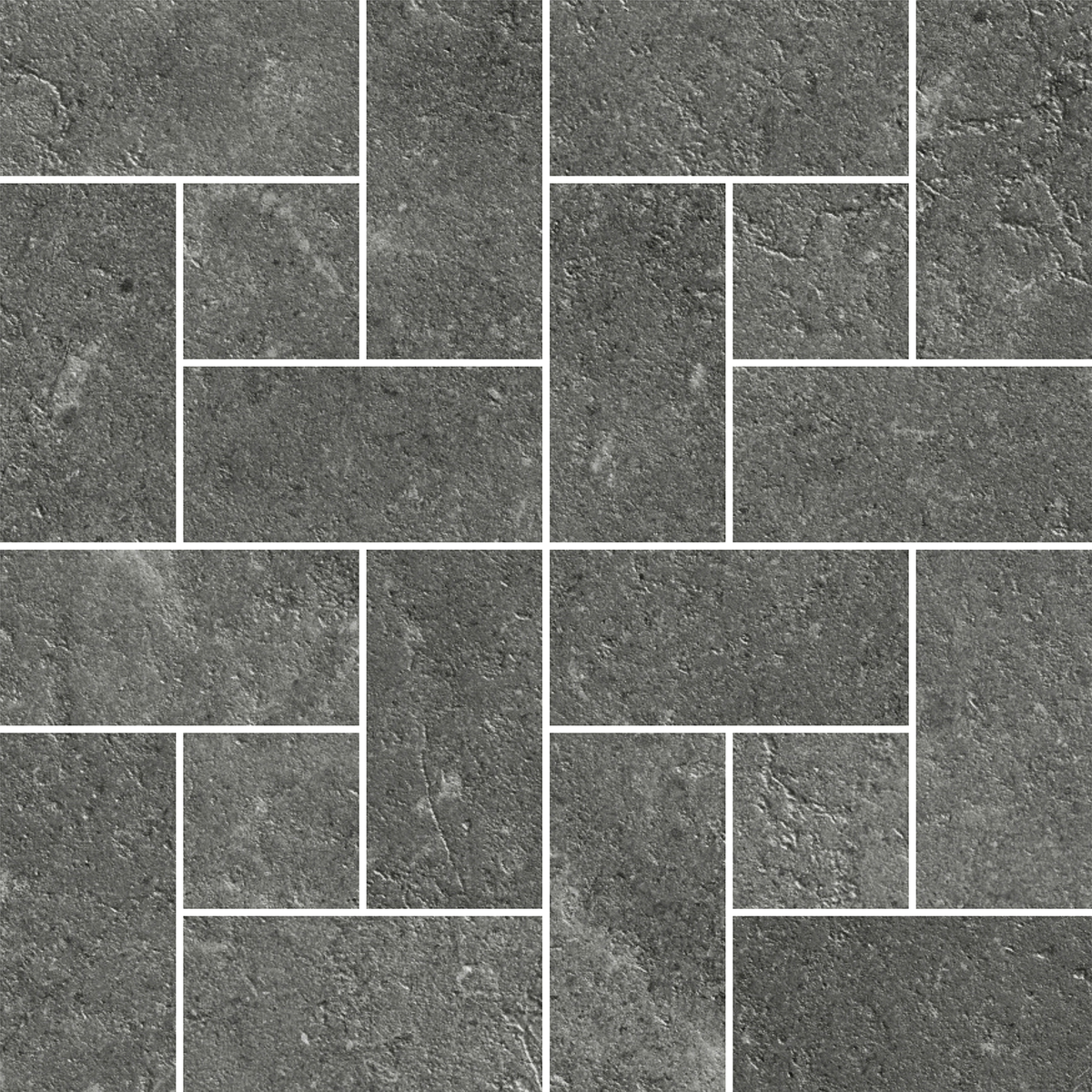 Windmill Charcoal Silk Mosaic
