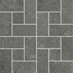 Windmill Charcoal Silk Mosaic