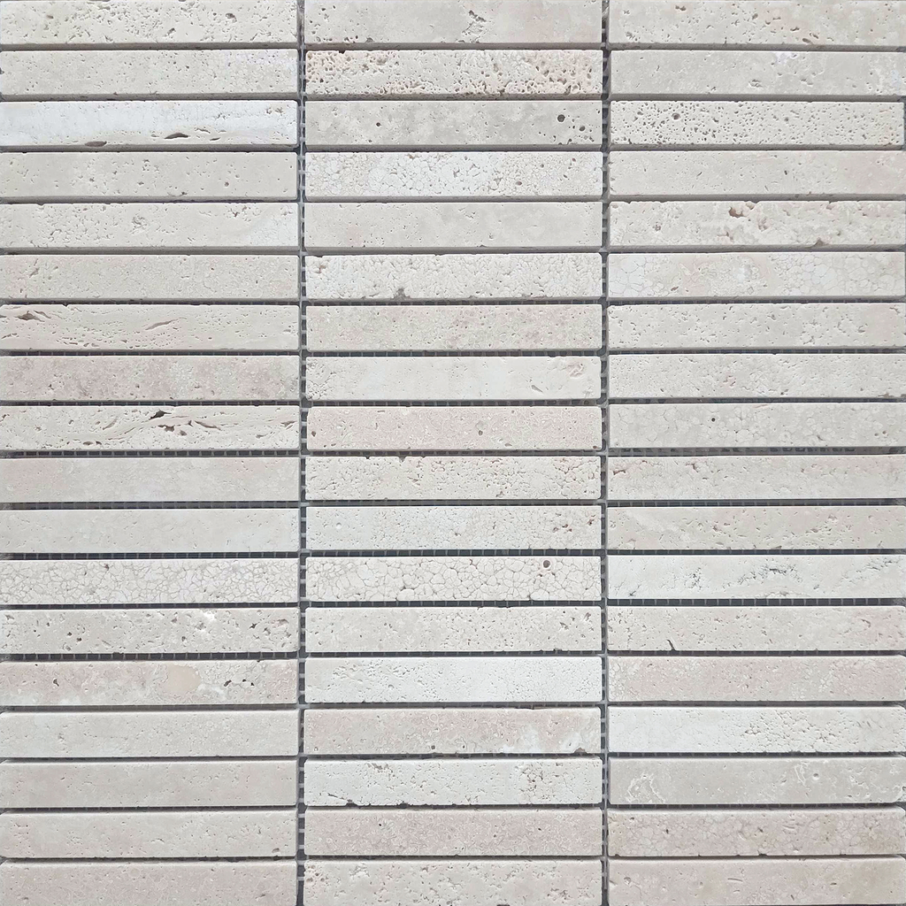 Natural Travertine Finger Honed Mosaic