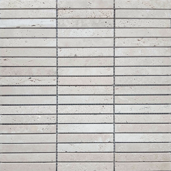 Natural Travertine Finger Honed Mosaic