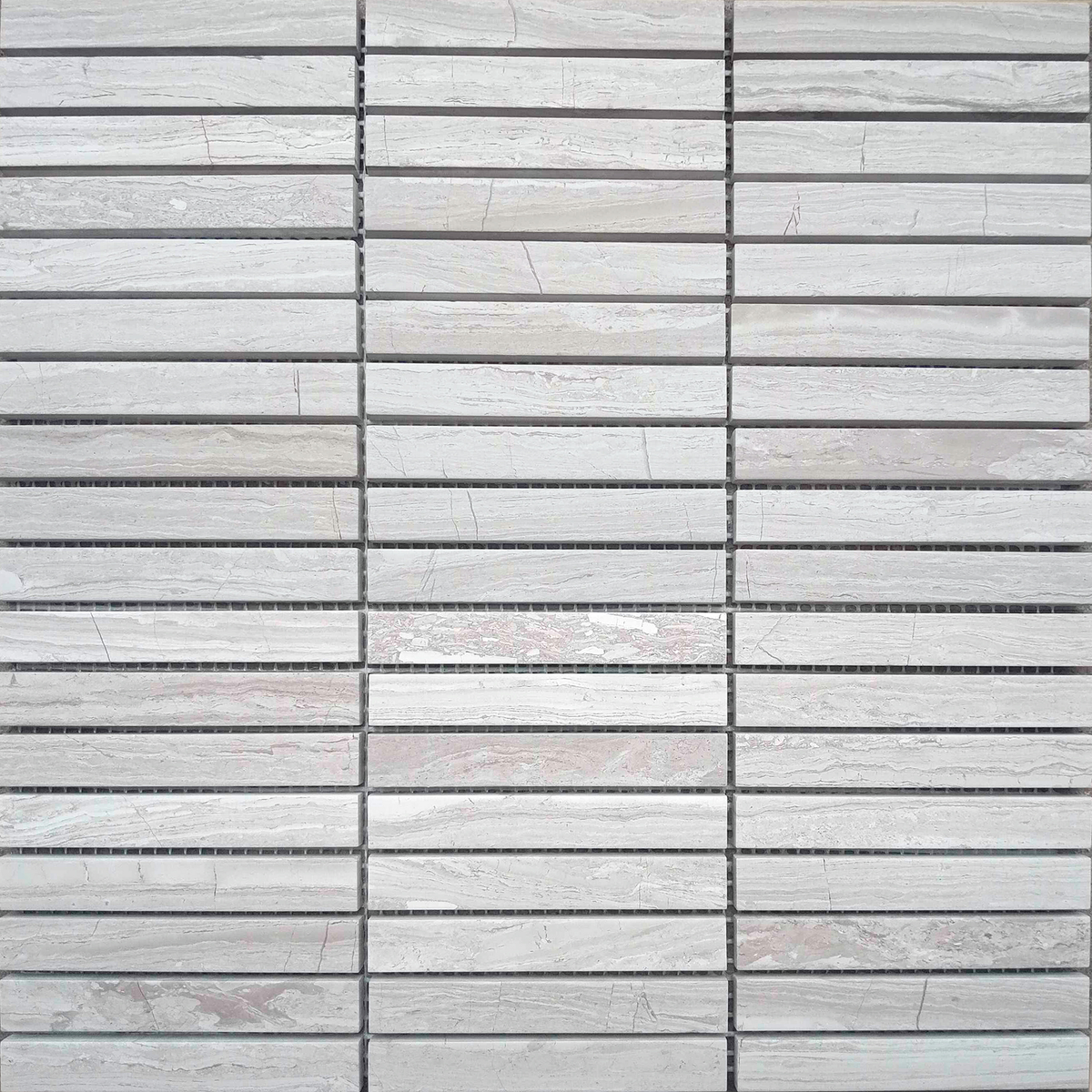 Natural Stone Serpeggiante Finger Grey Honed Mosaic