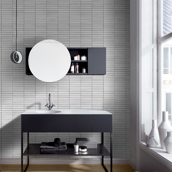 Natural Stone Serpeggiante Finger Grey Honed Mosaic - lifestyle view