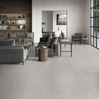 Terrazzo Light Grey Textured Tile - lifestyle view
