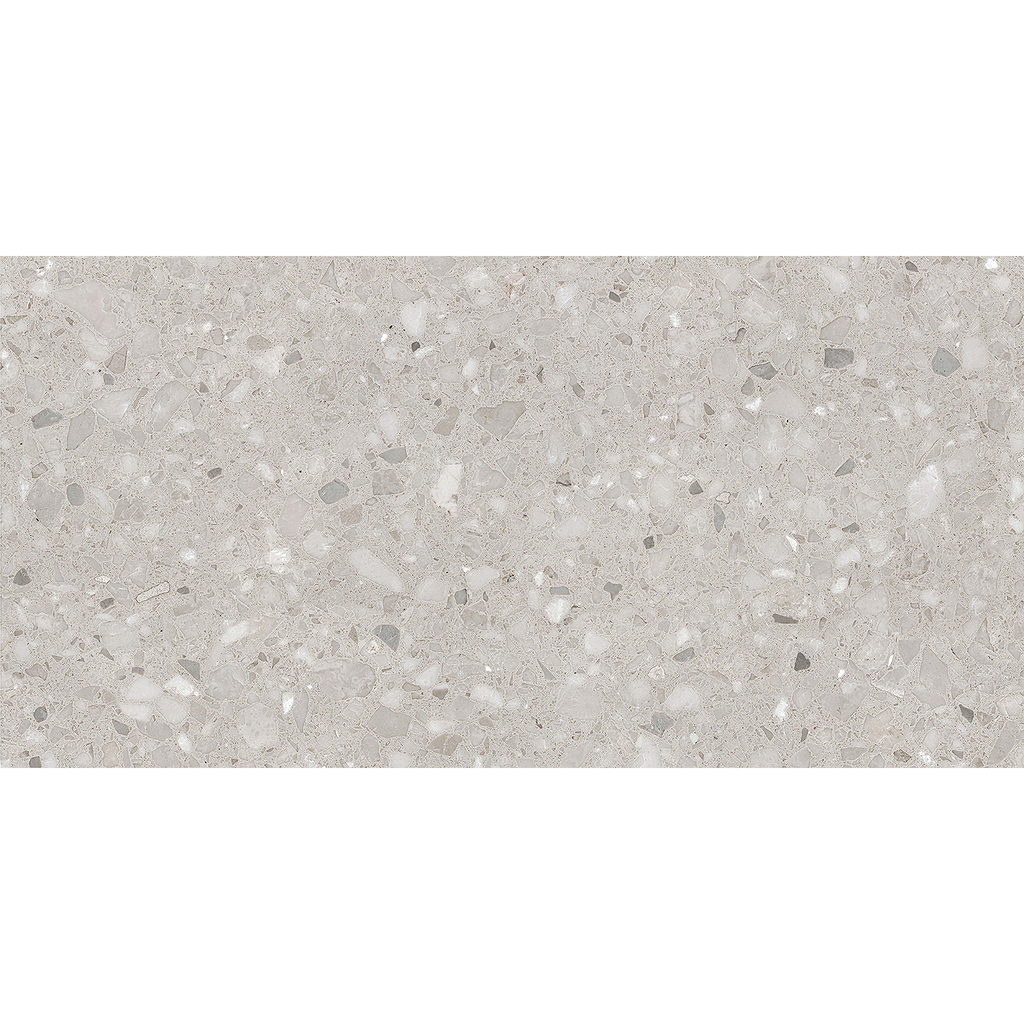 Venetian Terrazzo Light Grey Textured Tile