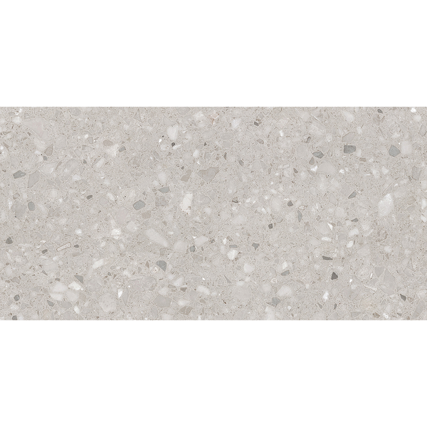 Venetian Terrazzo Light Grey Textured Tile