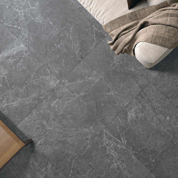 Charcoal HiLite Microtec Textured Tile - lifestyle view