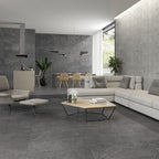 Charcoal HiLite Silk Tile - lifestyle view