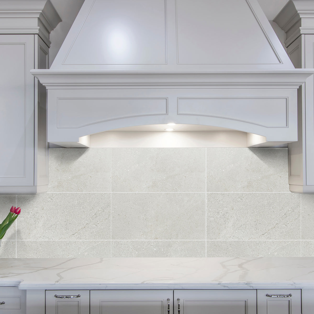 Granite White Matt Tile - lifestyle view