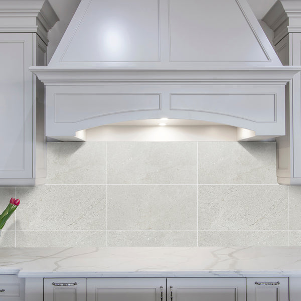 Granite White Matt Tile - lifestyle view