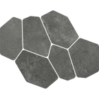 OmniStone CrazyPave Charcoal Microtec Textured Tile (Box 0.63m2)