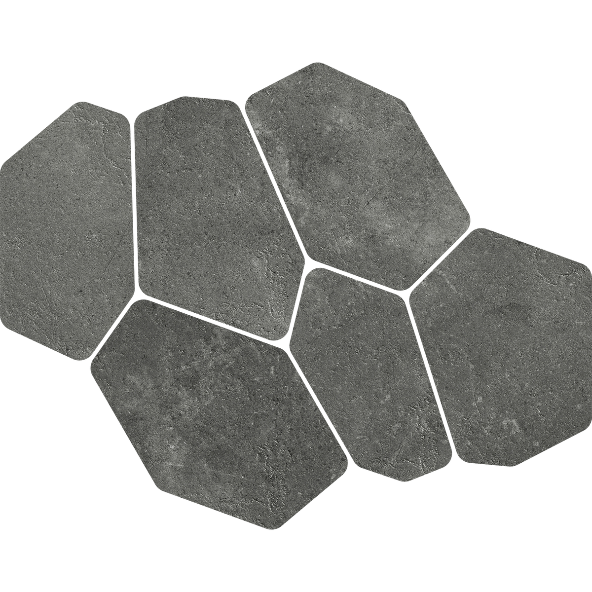 OmniStone CrazyPave Charcoal Microtec Textured Tile (Box 0.63m2)