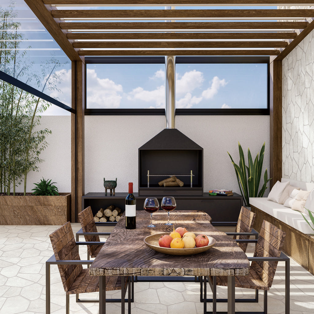 CrazyPave Ash HiLite Microtec Textured Tile (Box 0.65m2) - lifestyle view