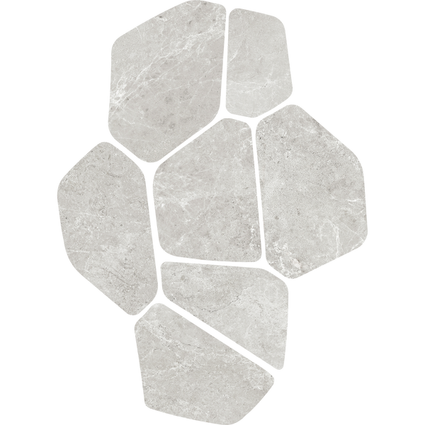 Tundra CrazyPave Light Grey HiLite Microtec Textured Tile (Box 0.65m2)